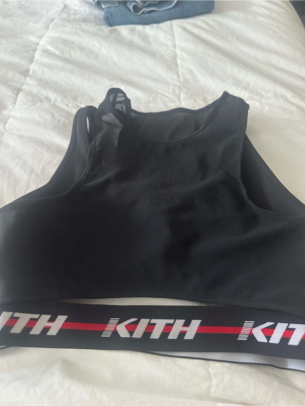 Kith Black Sports Bra with Branded Tag